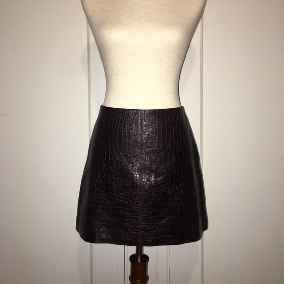 🌺 SOLD 🌺 Alice + Olivia Riley Croc Skirt, NWT - Picture 6 of 11